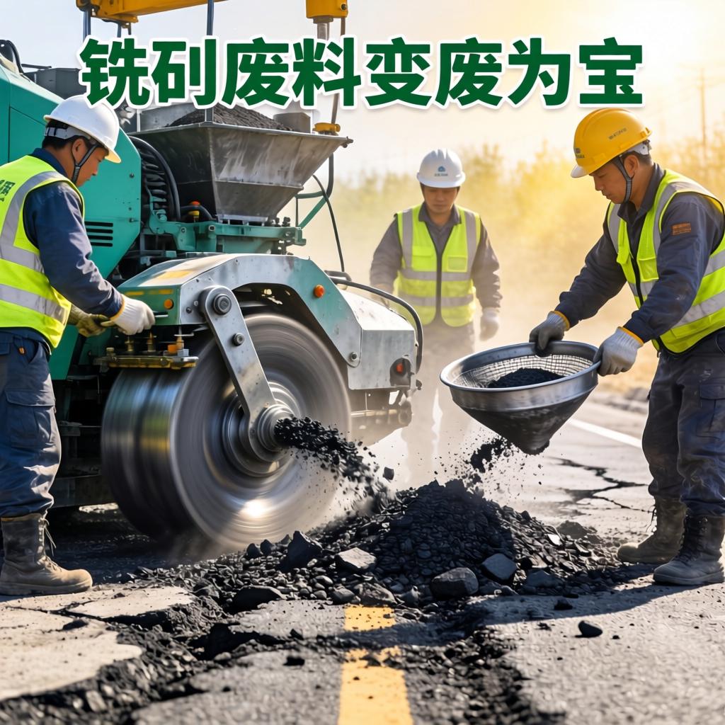 中铁十九局公路维修铣刨废料变废为宝第一张图