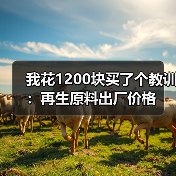 我花1200块买了个教训:再生原料出厂价格(图4) 我花1200块买了个教训:再生原料出厂价格(图4)