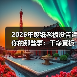2026年废纸老板没告诉你的那些事:干净黄板纸回收行情(图1) 2026年废纸老板没告诉你的那些事:干净黄板纸回收行情(图1)