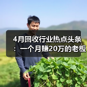 4月回收行业热点头条:一个月赚20万的老板,悄悄在改行(图1) 4月回收行业热点头条:一个月赚20万的老板,悄悄在改行(图1)