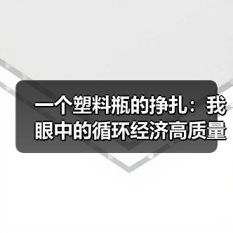 一个塑料瓶的挣扎:我眼中的循环经济高质量发展(图2) 一个塑料瓶的挣扎:我眼中的循环经济高质量发展(图2)