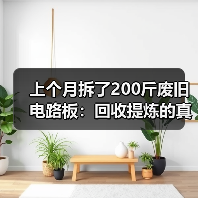 上个月拆了200斤废旧电路板:回收提炼的真实收入(图1) 上个月拆了200斤废旧电路板:回收提炼的真实收入(图1)