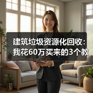 建筑垃圾资源化回收:我花60万买来的3个教训(图1) 建筑垃圾资源化回收:我花60万买来的3个教训(图1)