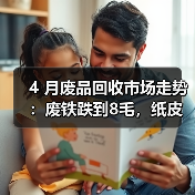 4 月废品回收市场走势:废铁跌到8毛,纸皮却涨疯了?(图4) 4 月废品回收市场走势:废铁跌到8毛,纸皮却涨疯了?(图4)