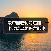 散户回收利润压缩:一个收废品老哥告诉我,这行早就变天了(图4) 散户回收利润压缩:一个收废品老哥告诉我,这行早就变天了(图4)