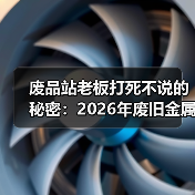 废品站老板打死不说的秘密:2026年废旧金属回收行情(图4) 废品站老板打死不说的秘密:2026年废旧金属回收行情(图4)